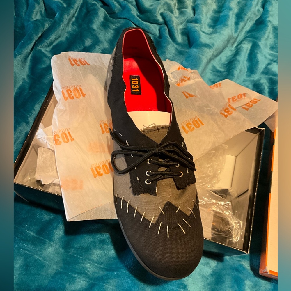 MEN'S ZOMBIE SHOE ELLIE SHOES 121 FRANKIE 1" HEEL BLACK SZ 12/13 BOLD STYLE 1031